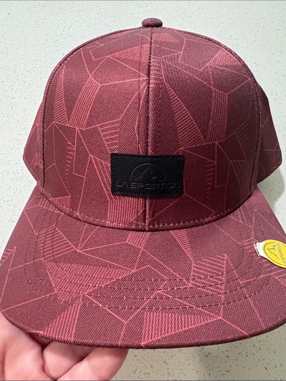 La Sportiva Men's Maroon Geometric Snapback Hat